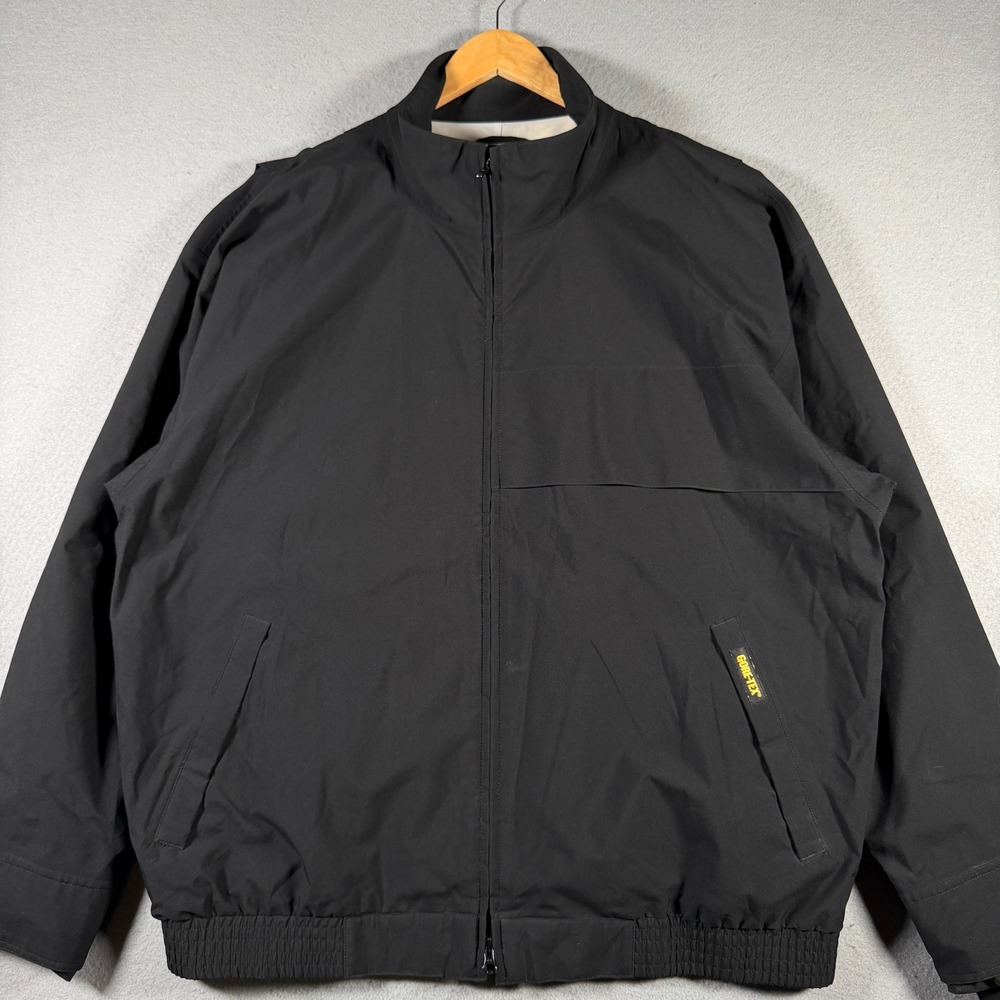 Zero Restriction Men Gore-Tex Golf Jacket Black Full Zip Windbreaker 300J Size L